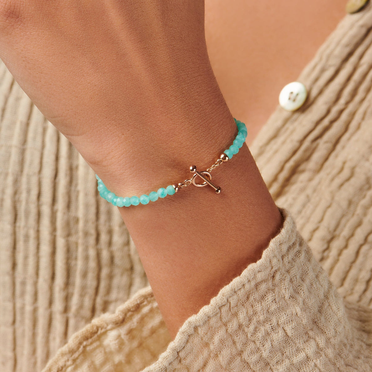 Amazonite T‑Lock Bracelet alternate product angle