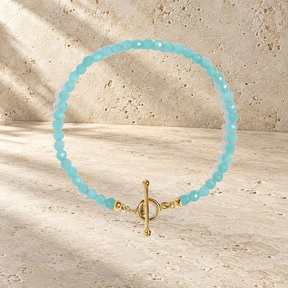 Amazonite T‑Lock Bracelet worn product view