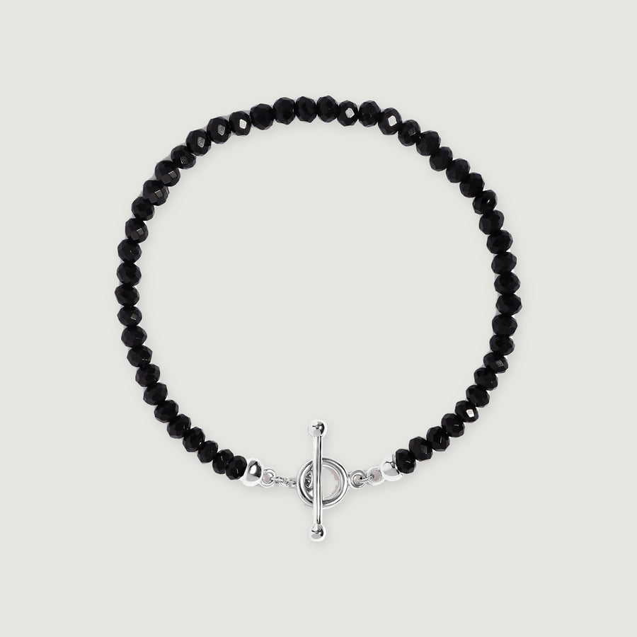 Strength Beadline Black Obsidian Bracelet