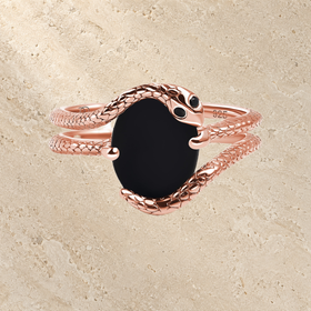 Coiled Black Onyx Ring — Willpower — Modern Energy Lab product view