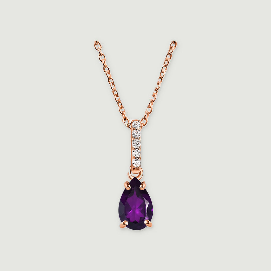 Calm Drift Amethyst Lab Diamond Necklace