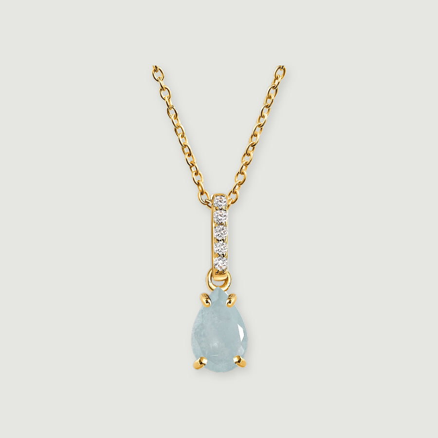 Courage Harbor Aquamarine Lab Diamond Necklace