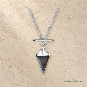 Heroine Labradorite T-Lock Necklace — Confidence silver view