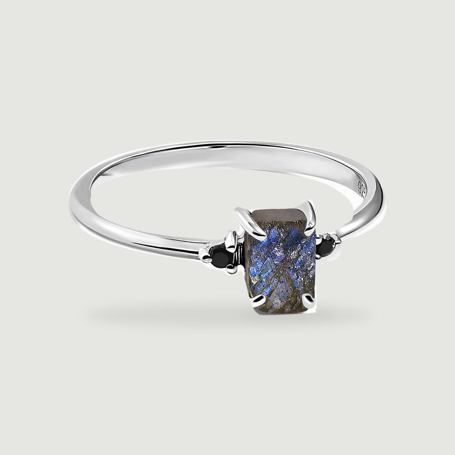 Transformation Keep Labradorite Black Onyx Ring
