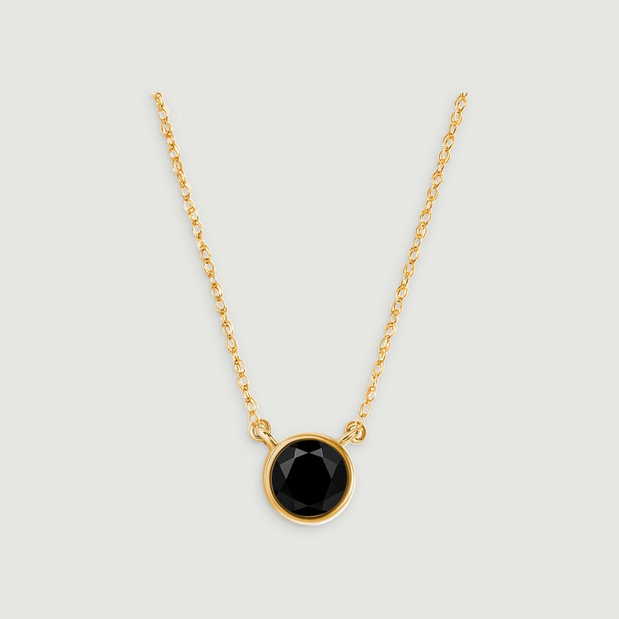 Strength Lone Black Onyx Necklace