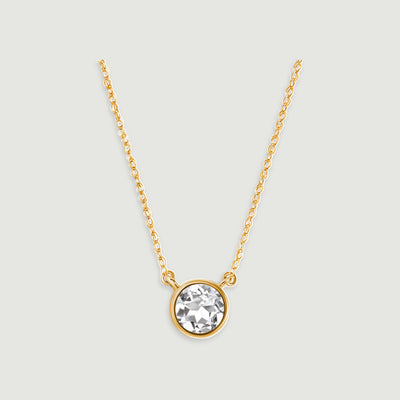 Honesty Lone White Topaz Necklace