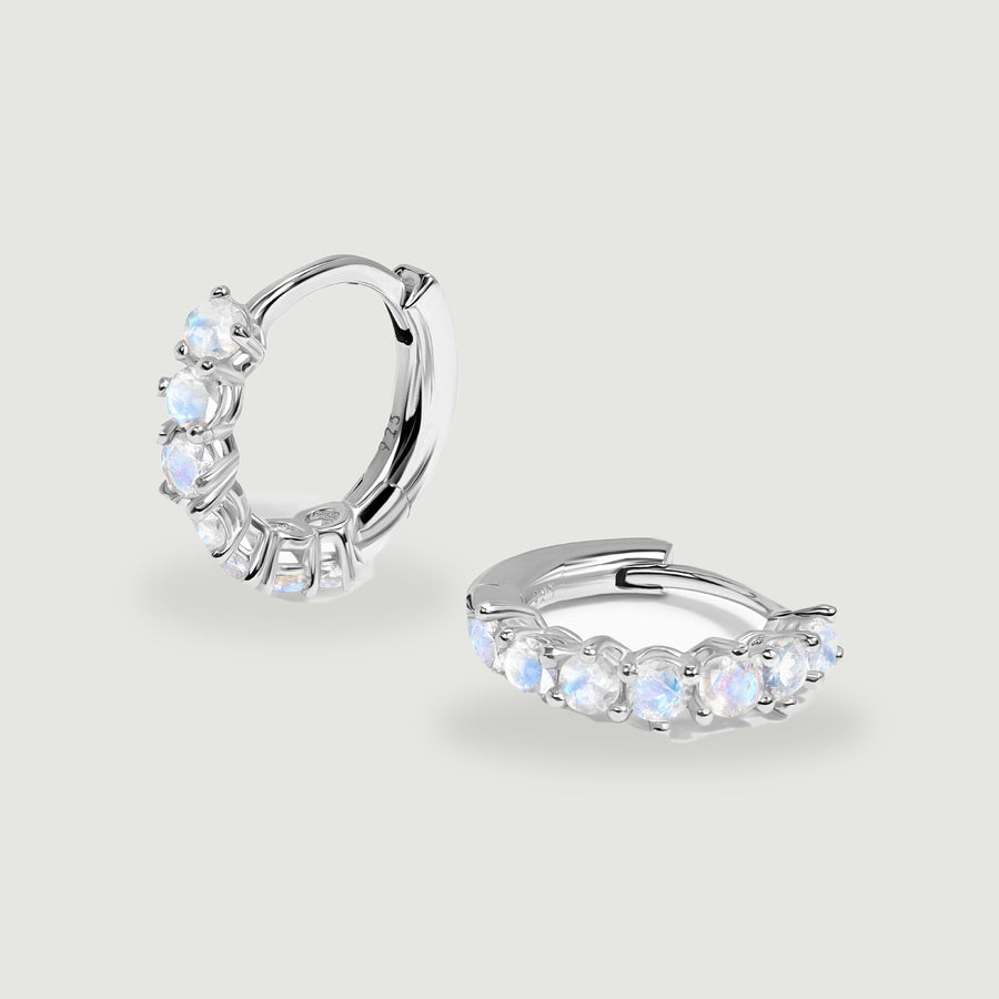 Intuition Loop Moonstone Hoop Earrings
