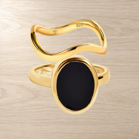 onyx-waves-ring-set — Modern Energy Lab product view