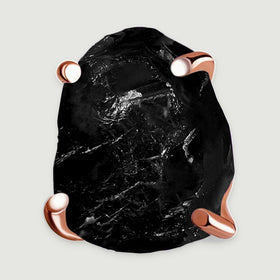 Four rose gold prongs frame a single raw black obsidian stud in a close front view.