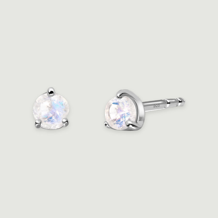 Intuition Round Moonstone Studs