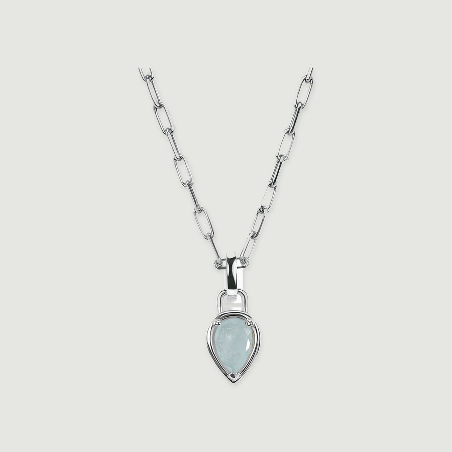 Courage Sea Link Aquamarine Necklace