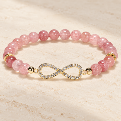 Strawberry Quartz Infinity Bracelet – Love