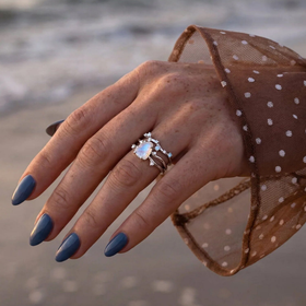 Tide Moonstone Ring — Intuition — Modern Energy Lab product view
