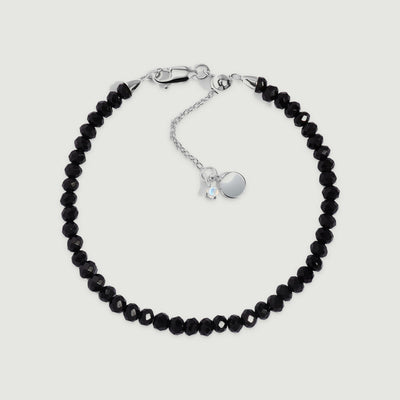 Strength Trail Black Obsidian Bead Bracelet