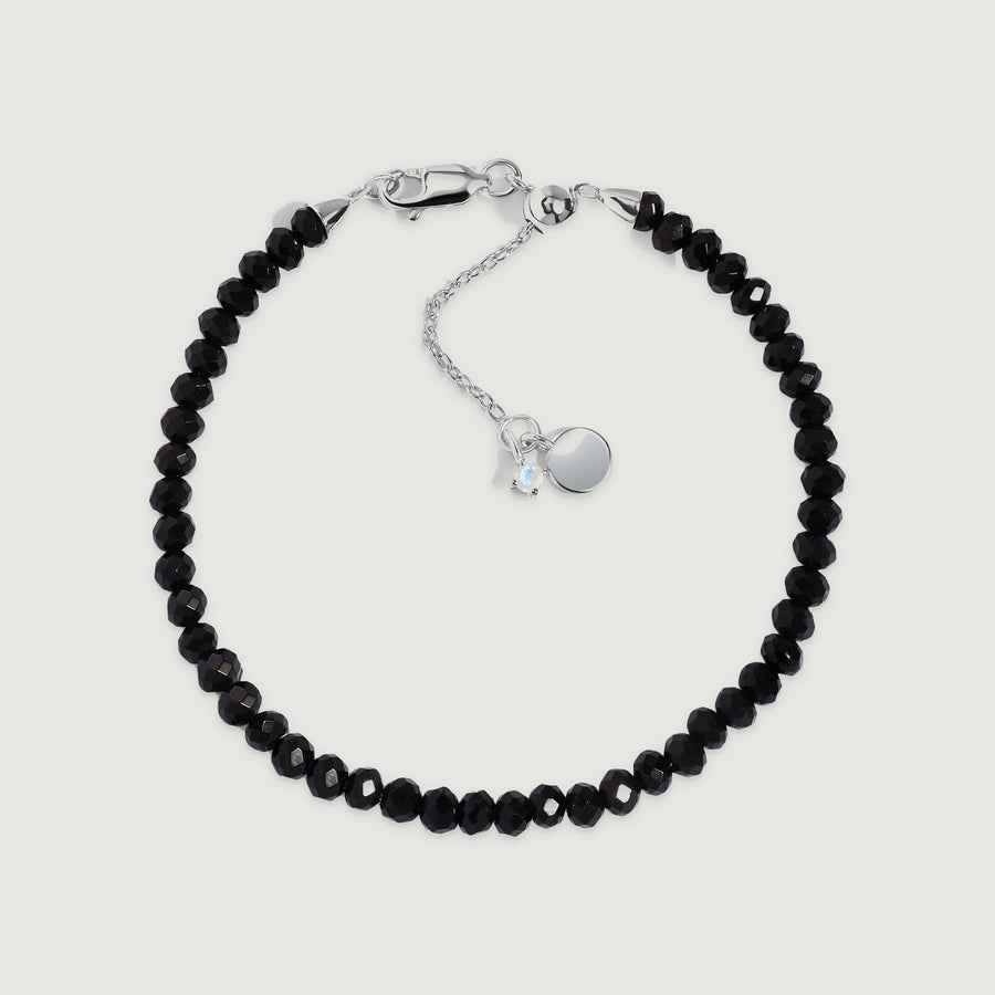 Strength Trail Black Obsidian Bead Bracelet