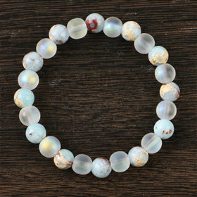 "New Beginnings" Aurora Glass & Sea Sediment Jasper Healing Bracelet – For Abundance, Clarity, and Realizing Potential - ModernEnergyLab.com