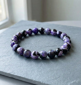 Purple Fire Agate Anxiety Relief Bracelet - ModernEnergyLab.com