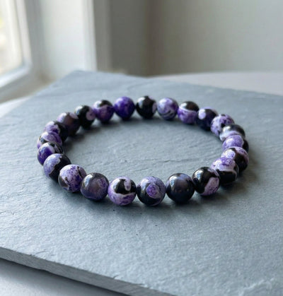 Purple Fire Agate Anxiety Relief Bracelet - ModernEnergyLab.com