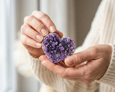 Radiant Amethyst Heart Geode - A Sanctuary of Peace & Love - ModernEnergyLab.com