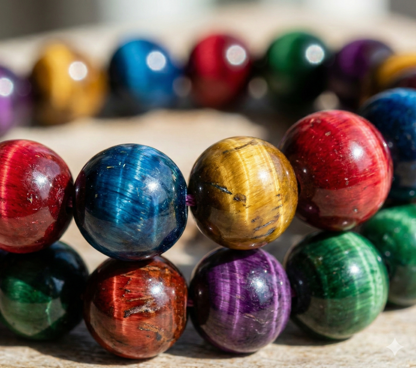 The Aurora Spectrum: Multi - Color Tiger's Eye Energy Bracelet for Total Alignment - ModernEnergyLab.com