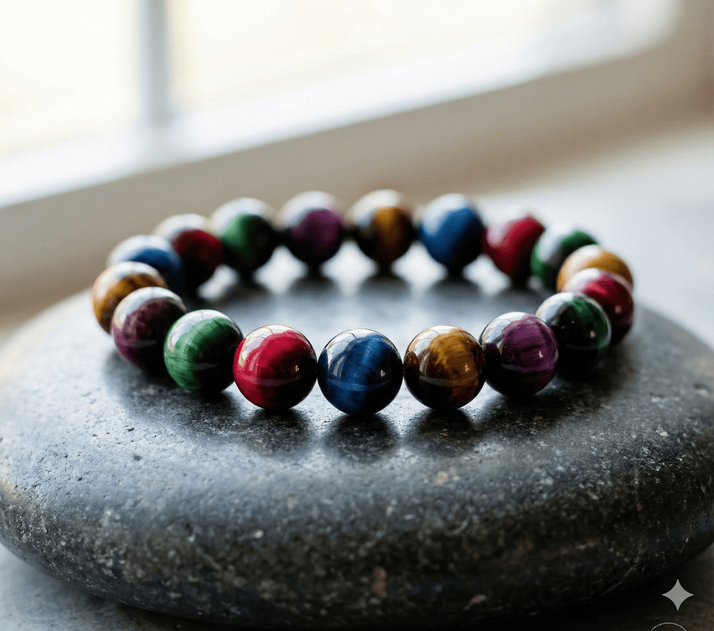 The Aurora Spectrum: Multi - Color Tiger's Eye Energy Bracelet for Total Alignment - ModernEnergyLab.com