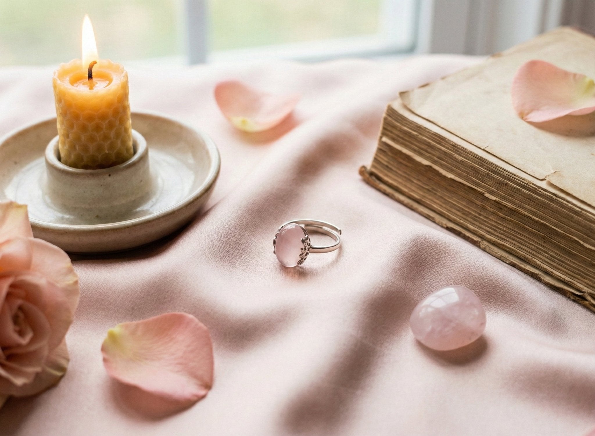 The Blooming Heart: Rose Quartz Filigree Ring - ModernEnergyLab.com