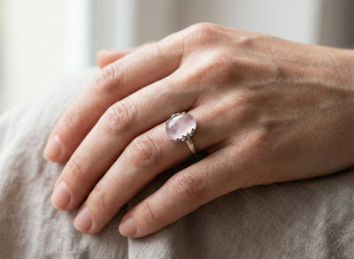 The Blooming Heart: Rose Quartz Filigree Ring - ModernEnergyLab.com