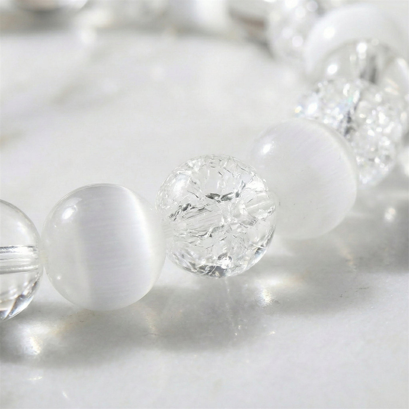 The Clarity & Calm Bracelet: Selenite and Cracked Quartz Balance - ModernEnergyLab.com