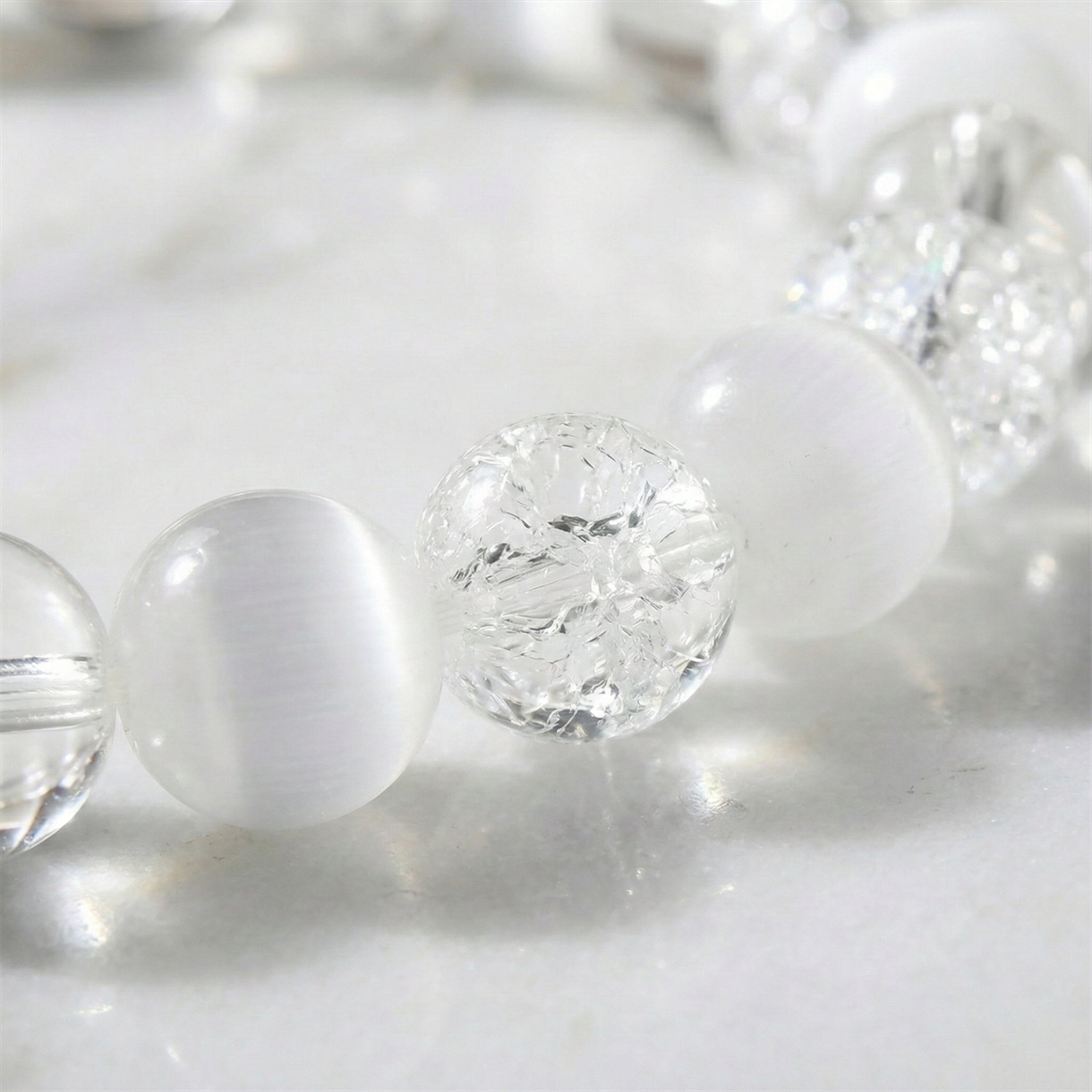 The Clarity & Calm Bracelet: Selenite and Cracked Quartz Balance - ModernEnergyLab.com