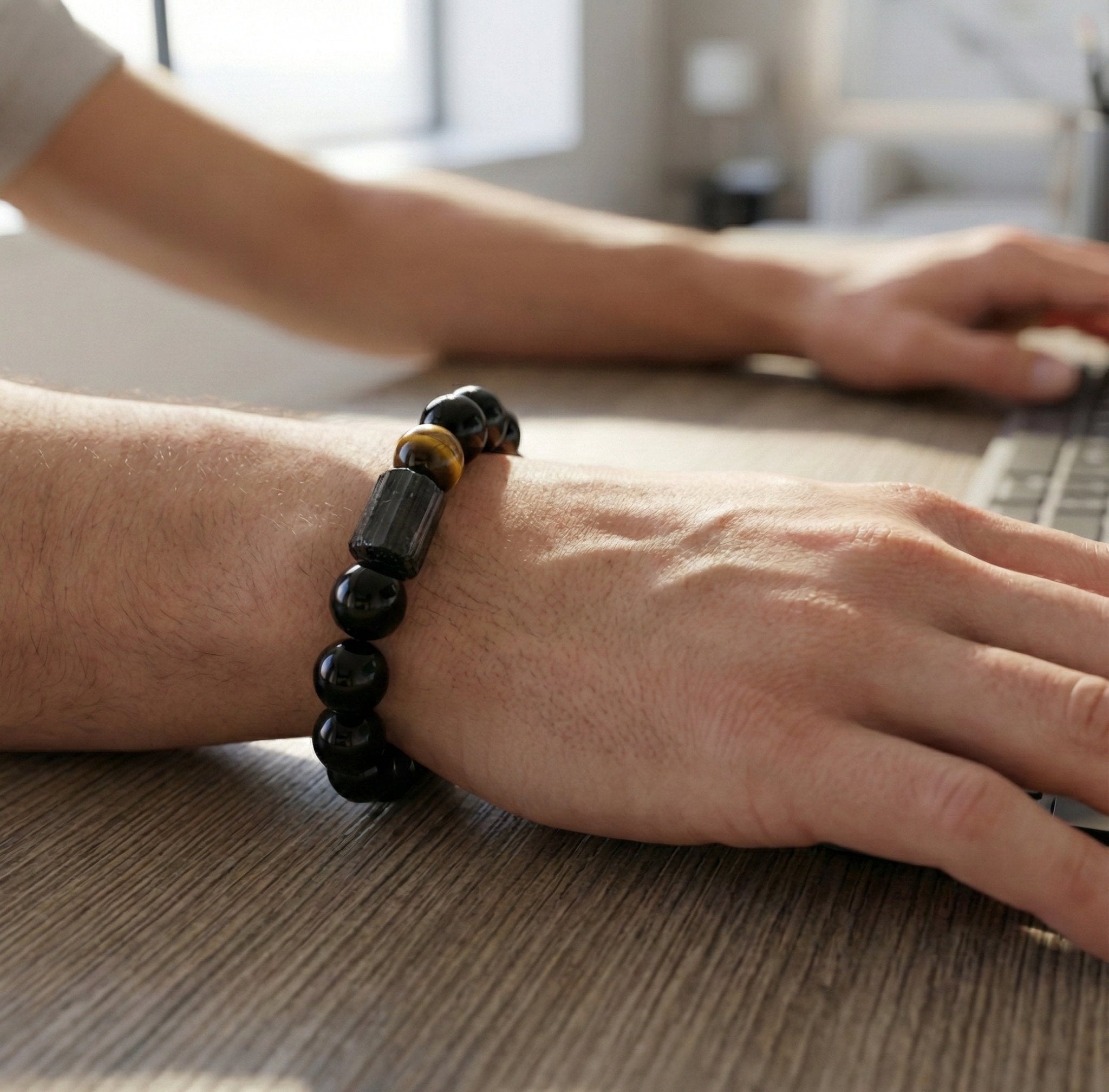 The Eclipse & Gold Energy Bracelet: Shield Your Path - ModernEnergyLab.com