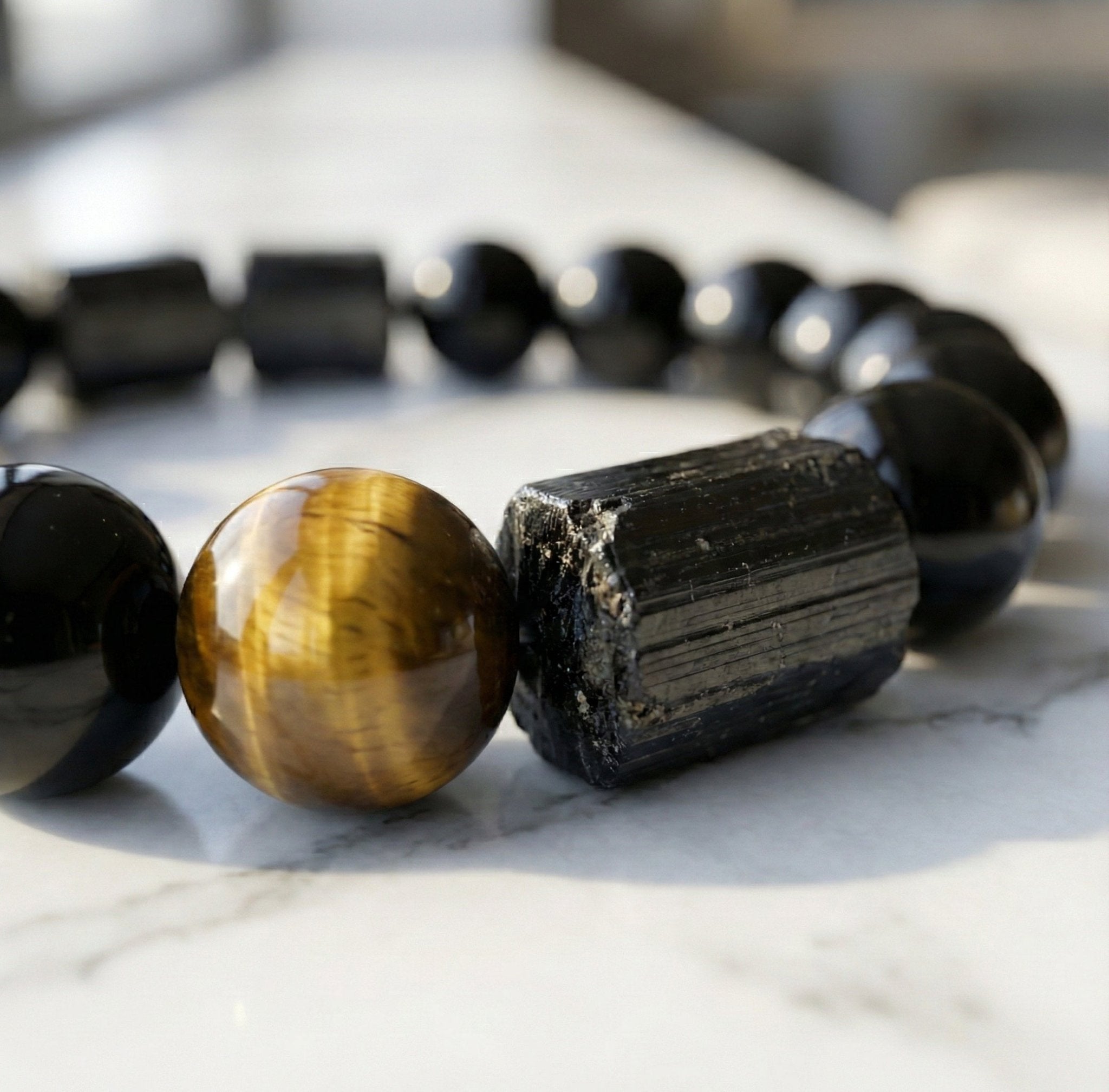 The Eclipse & Gold Energy Bracelet: Shield Your Path - ModernEnergyLab.com