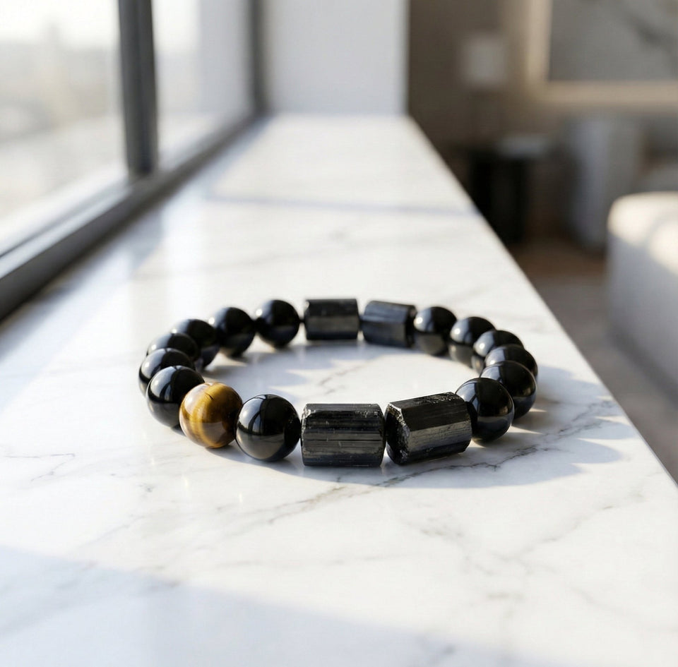 The Eclipse & Gold Energy Bracelet: Shield Your Path
