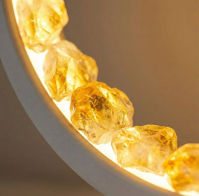 The Golden Fortune Circle: Genuine Citrine Energy Lamp for Wealth &amp; Success - ModernEnergyLab.com