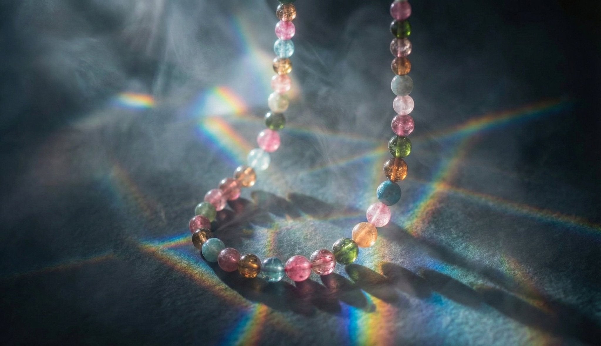 The Prism Spectrum: Genuine Multi - Color Tourmaline Energy Necklace - ModernEnergyLab.com