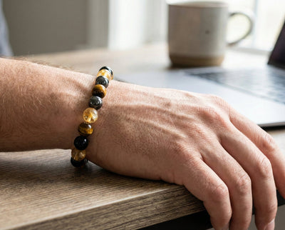 The Prosperity Anchor: Tiger's Eye & Citrine Manifestation Bracelet - ModernEnergyLab.com