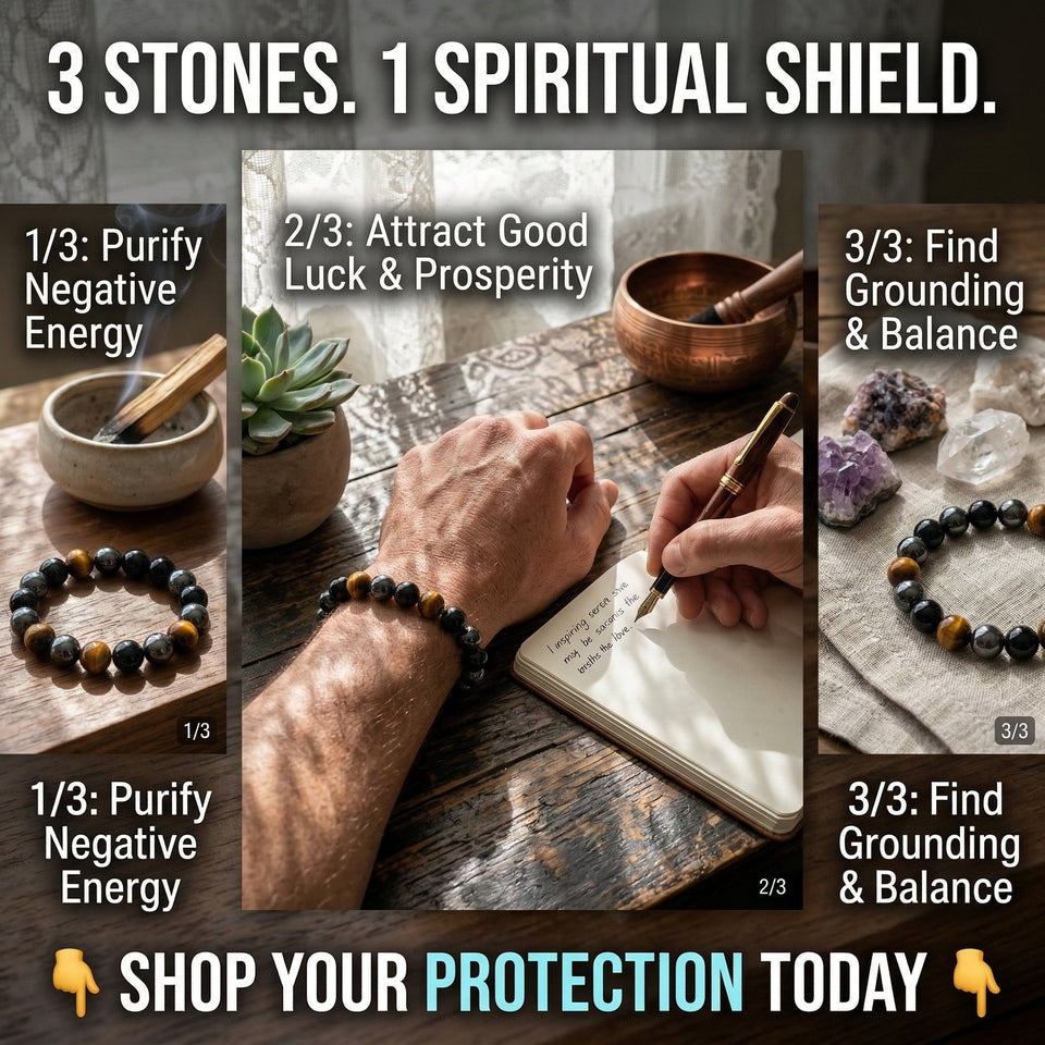 The Triple Protection Bracelet: Your Ultimate Energy Shield 🌟🛡️（10mm）
