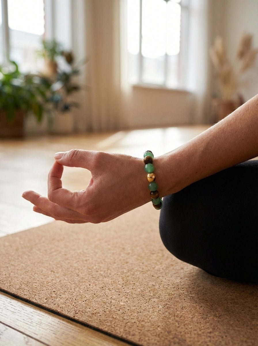 The Wealth Manifestation Anchor | Genuine Tiger's Eye & Green Aventurine | Daily Mindfulness Bracelet - ModernEnergyLab.com