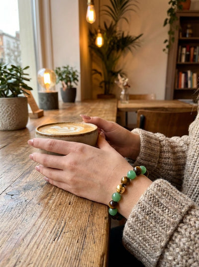 The Wealth Manifestation Anchor | Genuine Tiger's Eye & Green Aventurine | Daily Mindfulness Bracelet - ModernEnergyLab.com