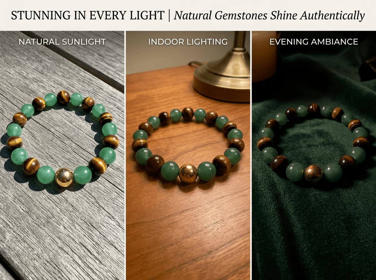 The Wealth Manifestation Anchor | Genuine Tiger's Eye & Green Aventurine | Daily Mindfulness Bracelet - ModernEnergyLab.com