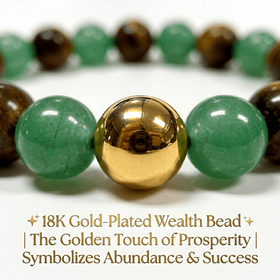 The Wealth Manifestation Anchor | Genuine Tiger's Eye & Green Aventurine | Daily Mindfulness Bracelet - ModernEnergyLab.com
