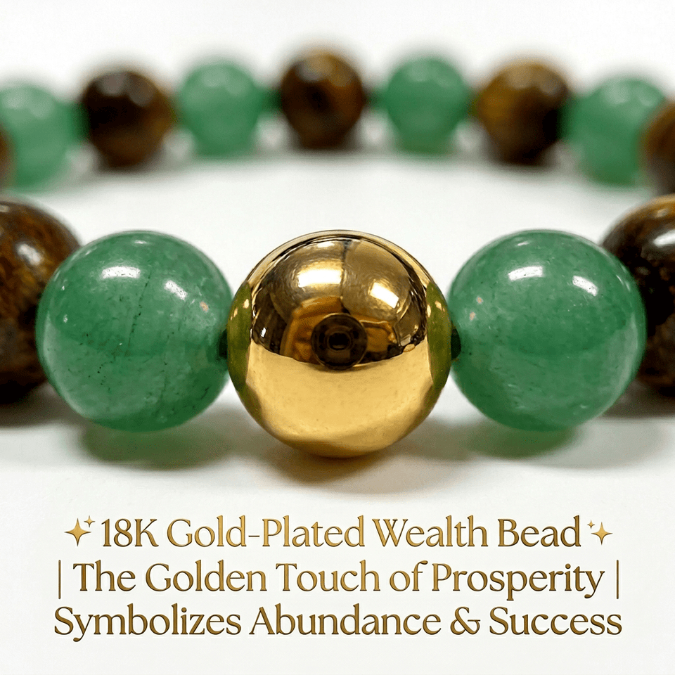 The Wealth Manifestation Anchor | Genuine Tiger's Eye & Green Aventurine | Daily Mindfulness Bracelet