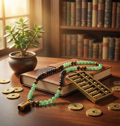 Title: The Prosperity Catalyst: Green Aventurine & Tiger Eye Necklace - ModernEnergyLab.com